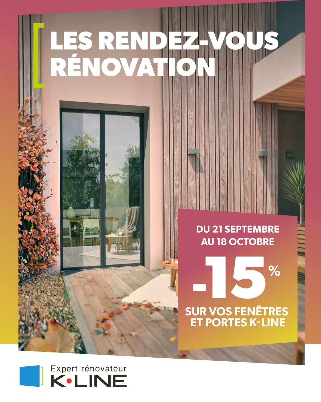 Kline promotion fenêtres et portes -15%